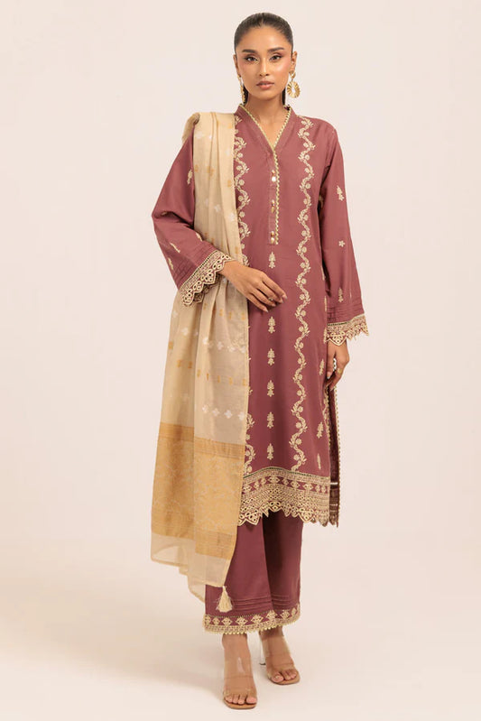 Maroon Khaddar 3-Piece – A Timeless Winter Classic